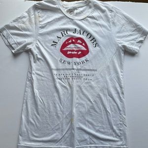 Marc Jacobs- NYC Logo Lip Design Shirt Women’s Medium Used Worn Stains